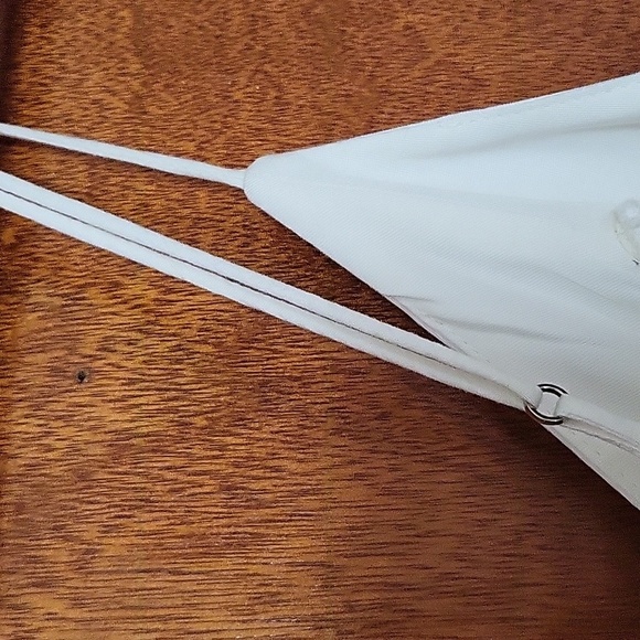 NWT Colcci Jeanswear Cream Embroidered HI/LOW Spagetti Strap Dress Womens Size L - Picture 5 of 16